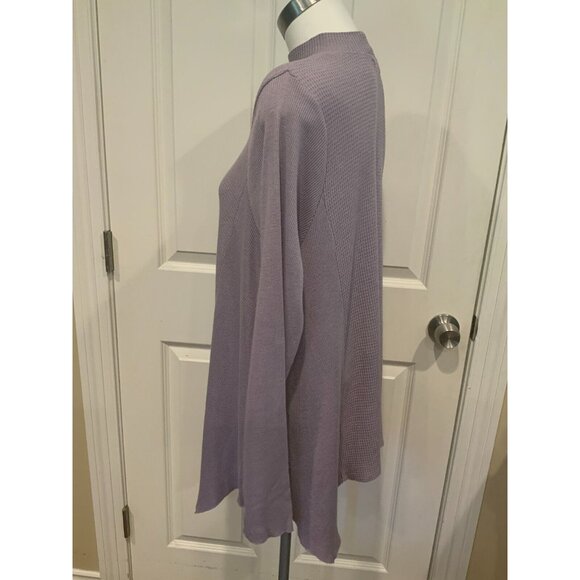 t. La Anthropologie Light Purple Waffle Knit Mock Neck Shirt, Size Small - Picture 4 of 8